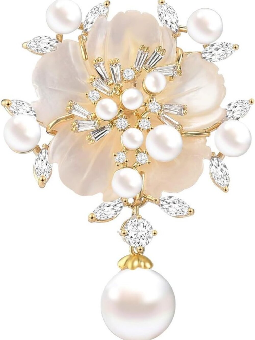 Rhinestone Flower Brooches for Women & Girls - Stylish Lapel & Hat Pins, Gifts